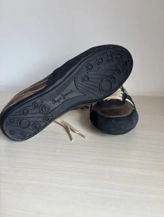 Zapatillas Pepe Jeans Piel Marrón y Negro