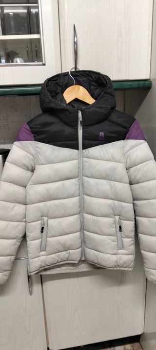 Giubbotto imbottito da escursionismo viola/bianco