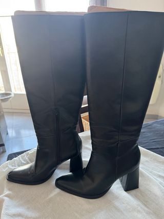 Botas altas Stradivarius negras