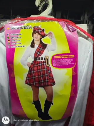 Disfraz Escocesa Talla Única