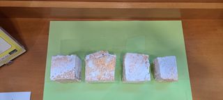 Homemade soap made with soda. Made with recycled o