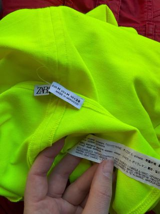 Vestido ajustado neón Zara talla M