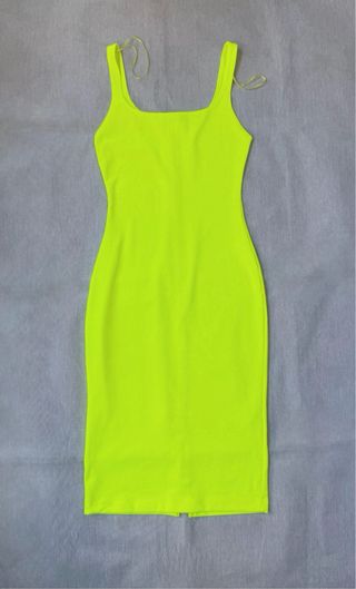 Vestido ajustado neón Zara talla M