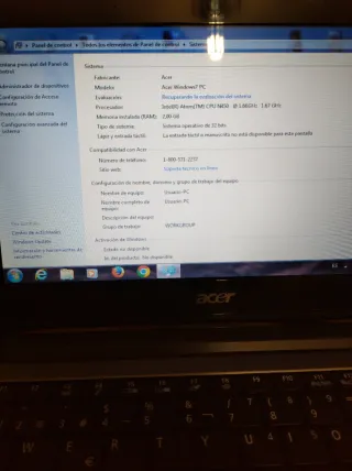 Portátil Acer Aspire D260 Nero/Grigio