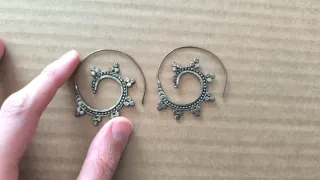 Pendientes étnicos en espiral