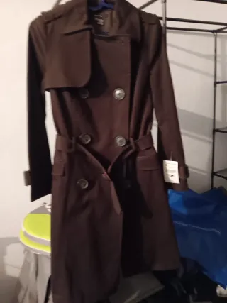 Abrigo marrón Zara Talla M