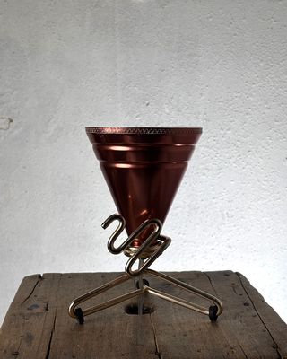 Set 3 Portafiori Vintage Ottone e Metallo