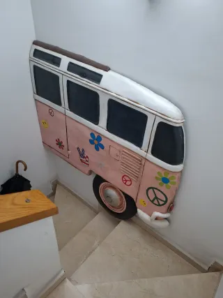 Maqueta Furgoneta Hippie para Colgar