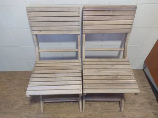 Conjunto Mesa y Silla Terraza Madera