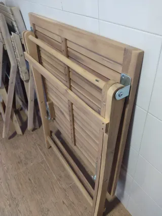 Conjunto Mesa y Silla Terraza Madera