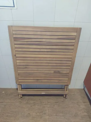 Conjunto Mesa y Silla Terraza Madera