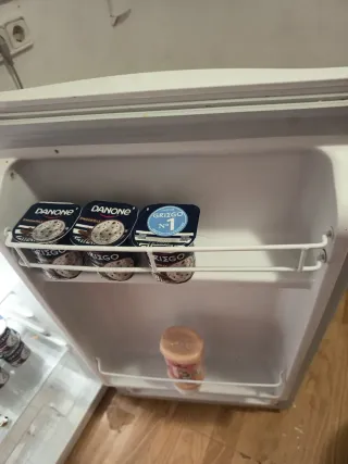 Nevera pequeña blanca