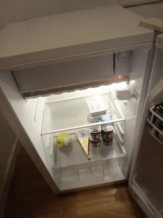 Nevera pequeña blanca