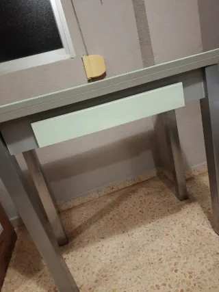 Mesa cocina metal y madera