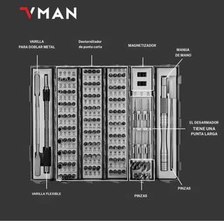 Juego Destornilladores Precisión 128 en 1