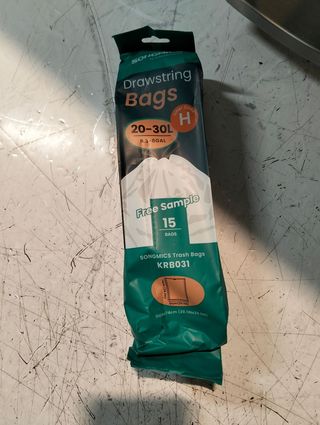 Cubo Basura Reciclaje 2x30L Pedal Negro SONGMICS LTB60BK