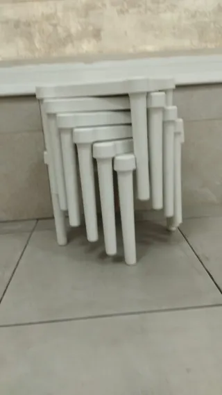 Lote 6 Taburetes Ikea Blancos