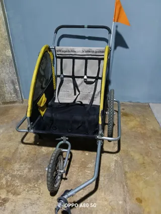 Remolque bici y silla paseo niños