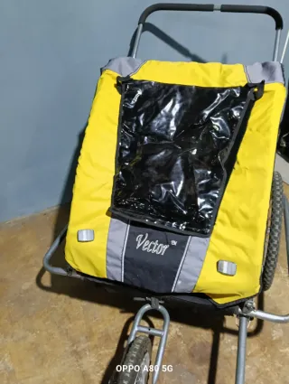 Remolque bici y silla paseo niños