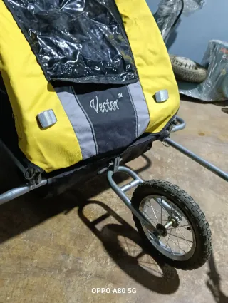 Remolque bici y silla paseo niños