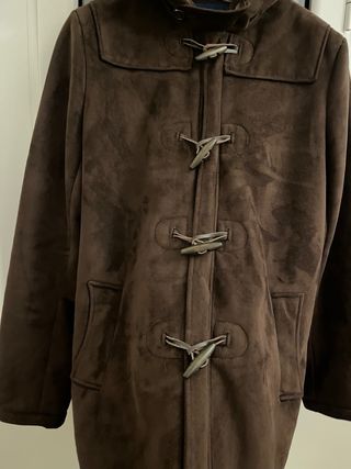 Parka Zara Ante y Borrego con Capucha Marrón NUEVA