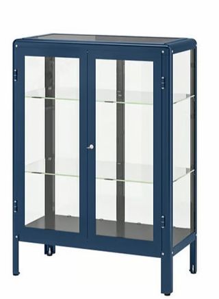 Vitrina Azul Metálica y Cristal Ikea