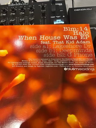 Vinilo Halo Feat. That Kid Adam - When House Was E