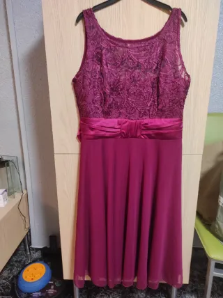 Vestido de ceremonia fusia con encaje