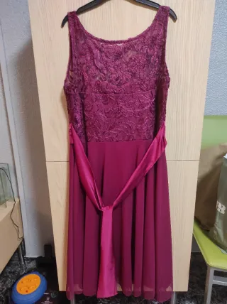 Vestido de ceremonia fusia con encaje
