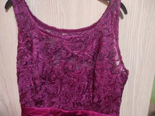 Vestido de ceremonia fusia con encaje