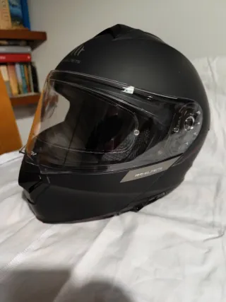 Casco moto modular MT Genesis negro mate TALLA M