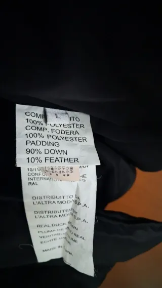 Piumino donna L'altramoda nero taglia L