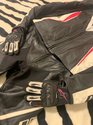 Conjunto Dainese Cuero Moto Mujer