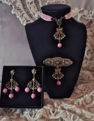 Aderezo Huertana Fallera Oro y Rosa