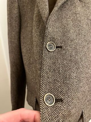 Americana Massimo Dutti pata de gallo con coderas