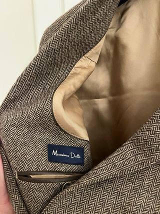 Americana Massimo Dutti pata de gallo con coderas