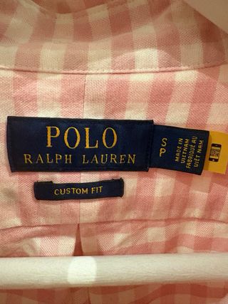 Camisa Polo Ralph Lauren cuadros rosa