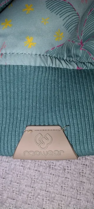 Chaqueta bomber , color verde azulado