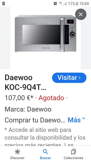 Microondas Daewoo KOC-9Q4T