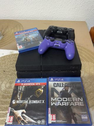PS4 Slim 500GB + 2 Mandos + 3 Juegos