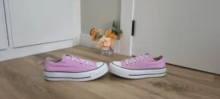 Converse con plataforma talla 39,5 color rosa