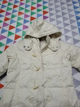 Abrigo blanco mujer talla M