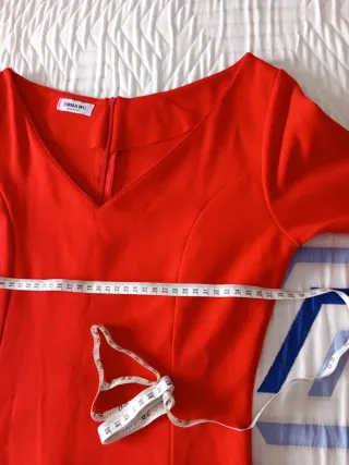 Traje de flamenca rojo volantes