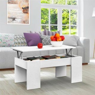 Mesa centro elevable GALA blanca