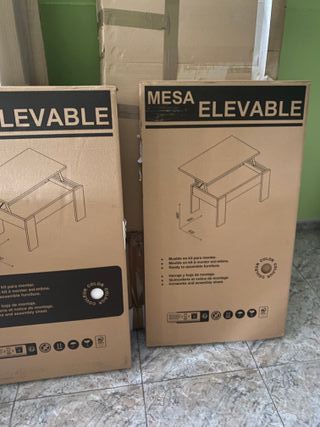 Mesa centro elevable GALA blanca