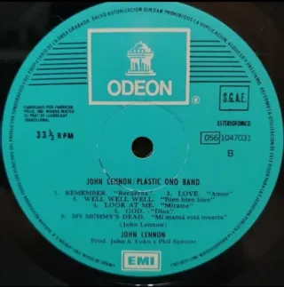 John Lennon Plastic Ono Band LP 1970