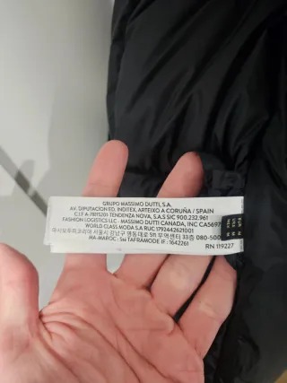 Plumífero Massimo Dutti azul marino talla M