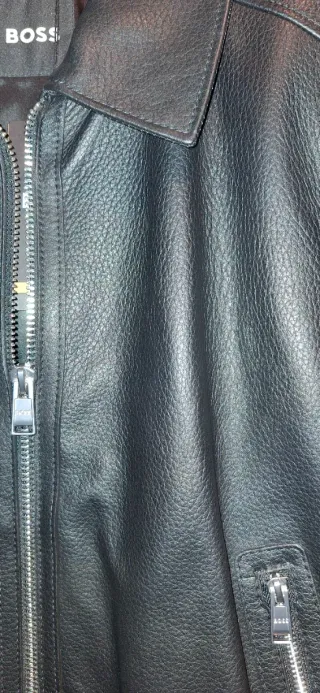 Cazadora Piel BOSS Negra