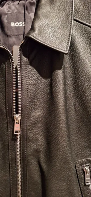 Cazadora Piel BOSS Negra