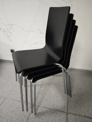 4 Sillas Ikea Negras